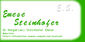 emese steinhofer business card